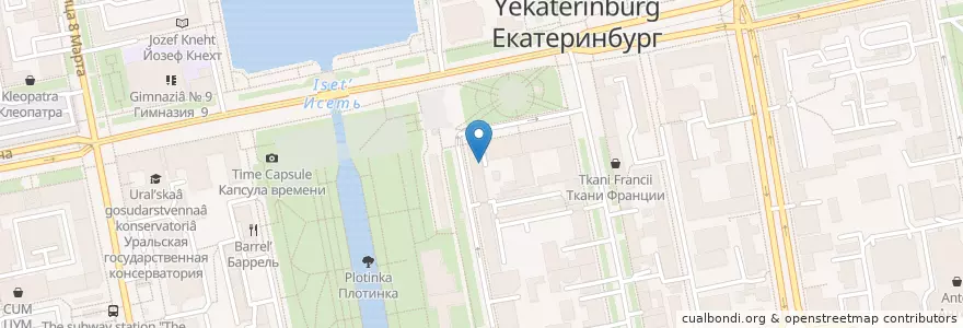 Mapa de ubicacion de Дамаск en Rusia, Уральский Федеральный Округ, Свердловская Область, Городской Округ Екатеринбург.