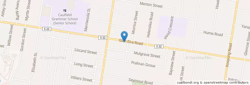 Mapa de ubicacion de Chez Olivier l'Epicerie en Australie, Victoria, City Of Glen Eira.