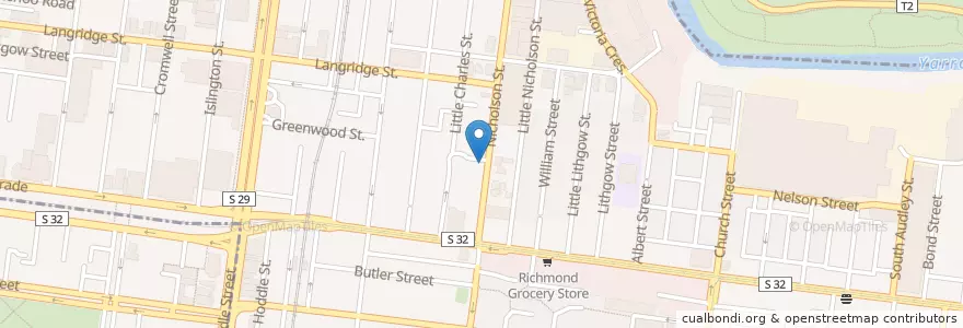 Mapa de ubicacion de Au79 Café en Australia, Victoria, City Of Yarra.