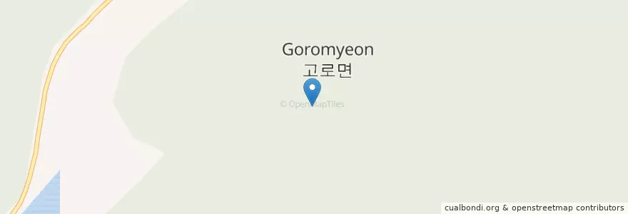 Mapa de ubicacion de 고로면 en Corea Del Sur, Gyeongsang Del Norte, 군위군, 고로면.