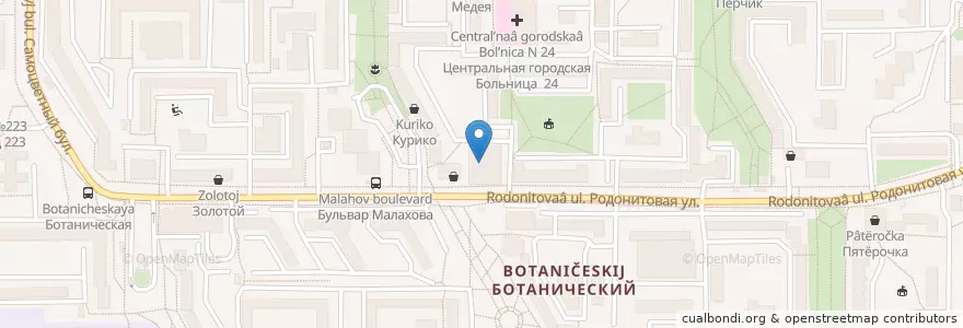 Mapa de ubicacion de Уралтрансбанк en ロシア, ウラル連邦管区, スヴェルドロフスク州, エカテリンブルク管区.