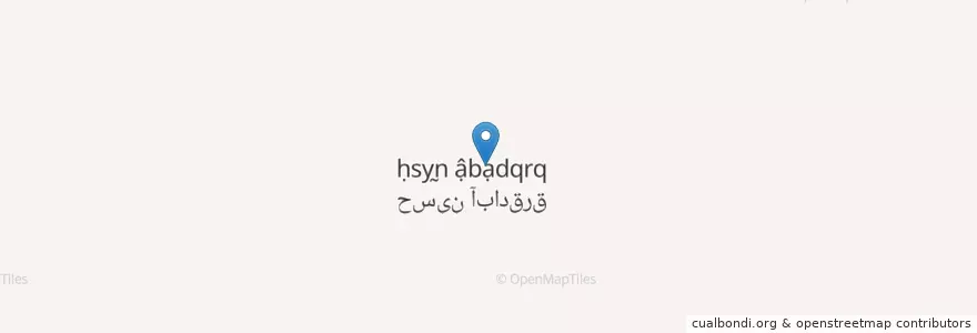 Mapa de ubicacion de حسین‌آباد قرق en イラン, ファールス, شهرستان مرودشت, بخش درودزن, دهستان رامجرد دو, حسین‌آباد قرق.