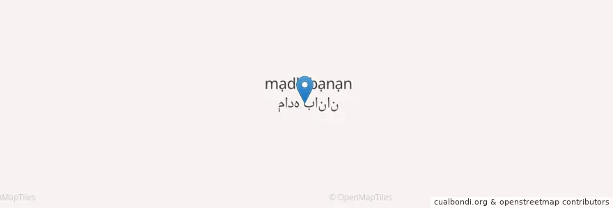 Mapa de ubicacion de Madeh Banan en Iran, Fars Province, Marvdasht County, بخش درودزن, دهستان رامجرد دو, Madeh Banan.