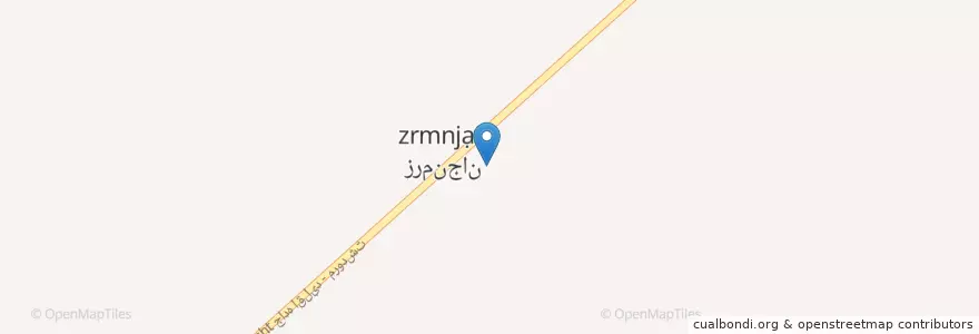 Mapa de ubicacion de زرمنجان en Iran, Fars, شهرستان مرودشت, بخش درودزن, دهستان رامجرد دو, زرمنجان.