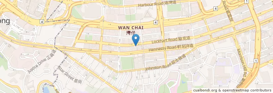 Mapa de ubicacion de 中國海外大廈 China Overseas Building en China, Provincia De Cantón, Hong Kong, Isla De Hong Kong, Nuevos Territorios, 灣仔區 Wan Chai District.
