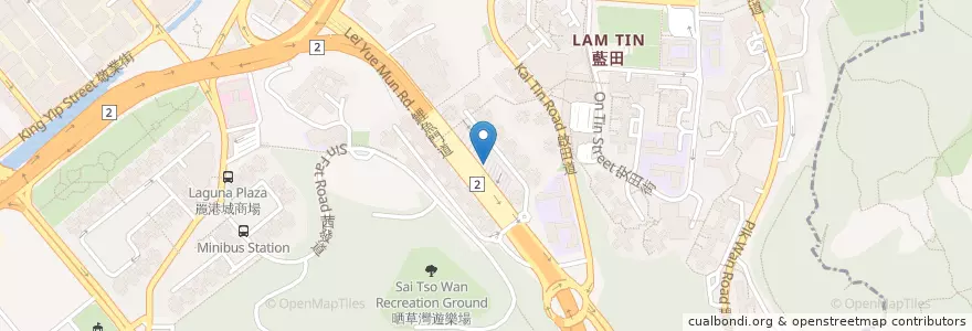 Mapa de ubicacion de 藍田站 Lam Tin Station en 中国, 広東省, 香港, 九龍, 新界, 觀塘區 Kwun Tong District.