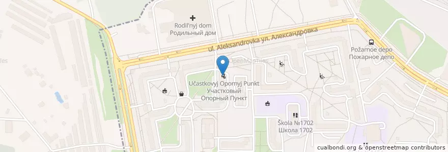 Mapa de ubicacion de Участковый Опорный Пункт en 俄罗斯/俄羅斯, Центральный Федеральный Округ, 莫斯科州, Городской Округ Солнечногорск.