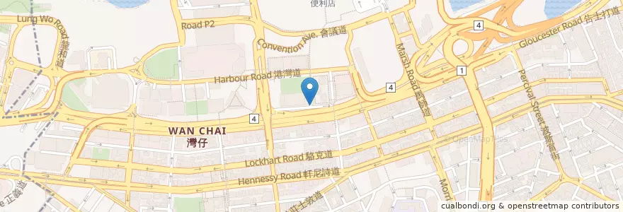 Mapa de ubicacion de China Resources Building en China, Guangdong, Hongkong, Hong Kong Island, New Territories, 灣仔區 Wan Chai District.