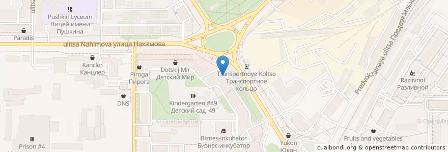 Mapa de ubicacion de Сбербанк en Russie, District Fédéral Sibérien, Oblast De Tomsk, Томский Район, Городской Округ Томск.