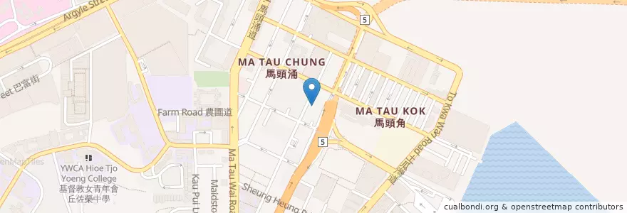Mapa de ubicacion de 九龍 en 中国, 広東省, 香港, 九龍, 新界, 九龍城區 Kowloon City District.