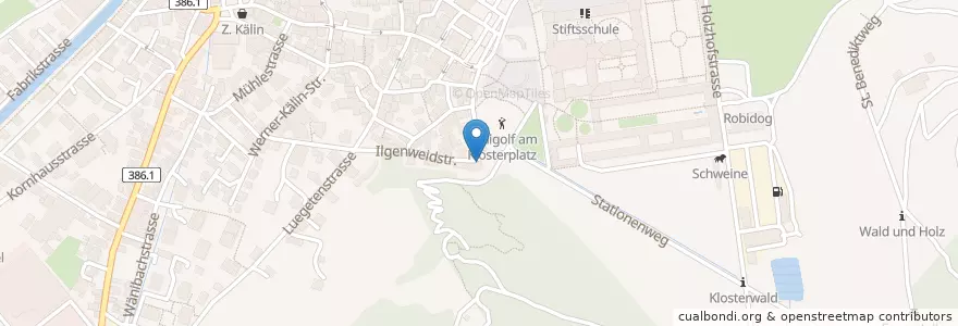 Mapa de ubicacion de Gasthaus Meinradsberg en Svizzera, Svitto, Einsiedeln, Einsiedeln.