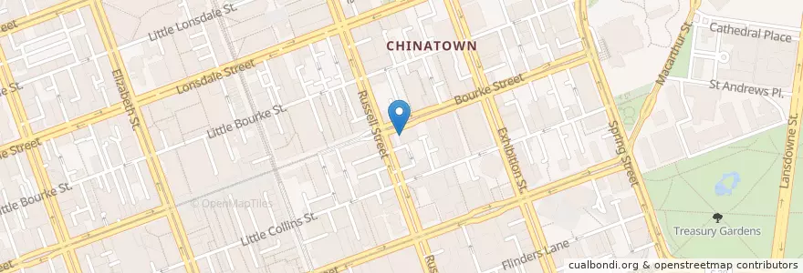 Mapa de ubicacion de Tom Turtle en オーストラリア, ビクトリア, City Of Melbourne.