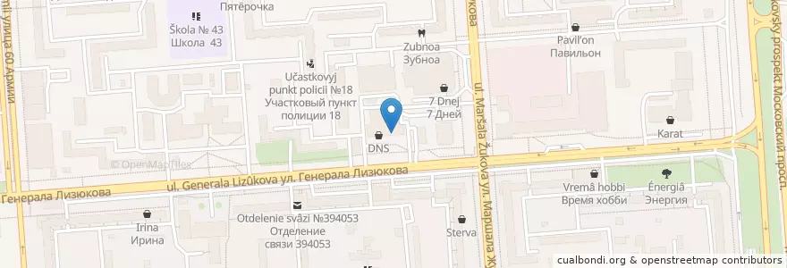 Mapa de ubicacion de Station Mir en Russland, Föderationskreis Zentralrussland, Oblast Woronesch, Городской Округ Воронеж.