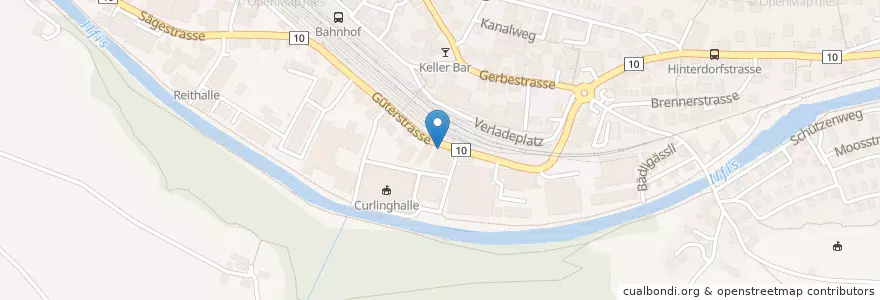 Mapa de ubicacion de Kupferschmiede Langnau en Schweiz/Suisse/Svizzera/Svizra, Bern/Berne, Verwaltungsregion Emmental-Oberaargau, Verwaltungskreis Emmental, Langnau Im Emmental.
