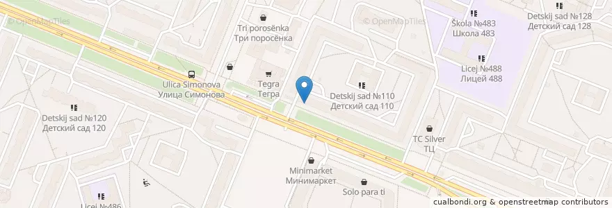 Mapa de ubicacion de Вита Экспресс en Russie, District Fédéral Du Nord-Ouest, Oblast De Léningrad, Saint-Pétersbourg, Выборгский Район, Округ Шувалово-Озерки.