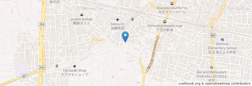 Mapa de ubicacion de 茶話屋 (Sawaya) en ژاپن, 東京都, 世田谷区.