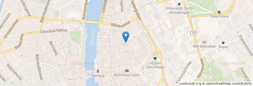 Mapa de ubicacion de Frosch Studio en Switzerland, Zürich, Bezirk Zürich, Zürich.