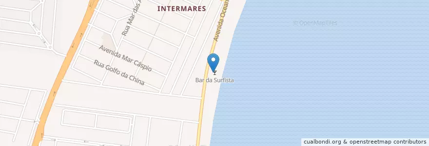 Mapa de ubicacion de Bar da Surfista en ブラジル, 北東部地域, パライバ, Região Geográfica Intermediária De João Pessoa, Região Geográfica Imediata De João Pessoa, Região Metropolitana De João Pessoa.
