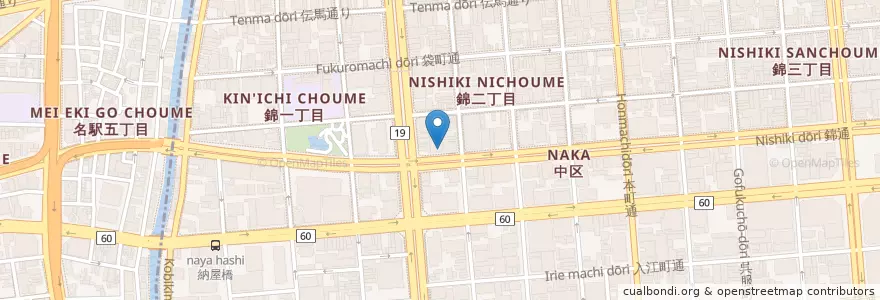 Mapa de ubicacion de つばさや en ژاپن, 愛知県, 名古屋市, 中区.