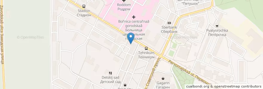 Mapa de ubicacion de Sberbank en Russia, Central Federal District, Moscow Oblast, Ivanteyevka.