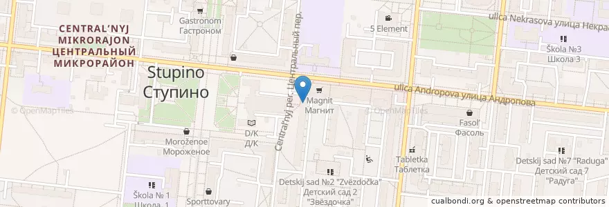 Mapa de ubicacion de Сытый кот en 俄罗斯/俄羅斯, Центральный Федеральный Округ, 莫斯科州, Городской Округ Ступино.