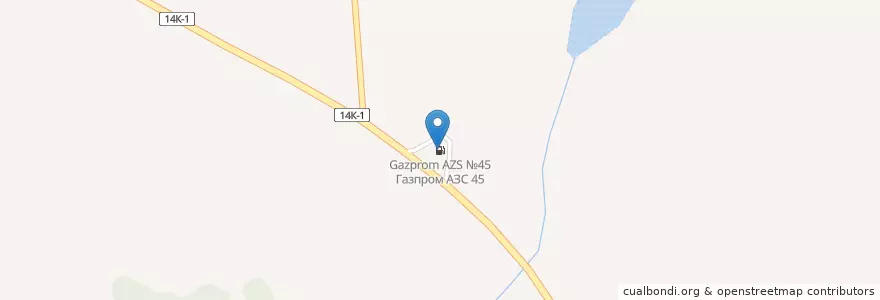 Mapa de ubicacion de Газпром АЗС №45 en Russie, District Fédéral Central, Oblast De Belgorod, Алексеевский Городской Округ.