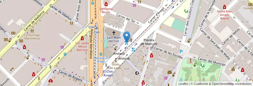 Mapa de ubicacion de 103 - C/ Aragó 629 en スペイン, カタルーニャ州, Barcelona, バルサルネス, Barcelona.