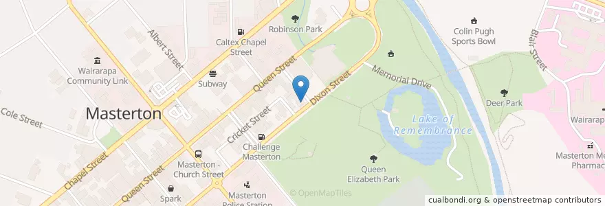 Mapa de ubicacion de Entice Cafe & Catering en 뉴질랜드, Wellington, Masterton District.