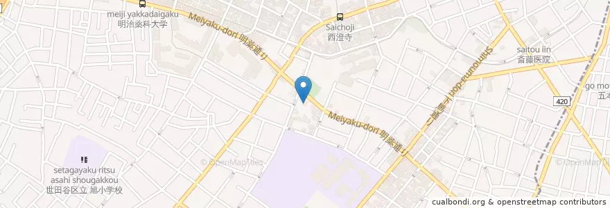 Mapa de ubicacion de 世田谷山 観音寺 en 日本, 東京都, 世田谷区.