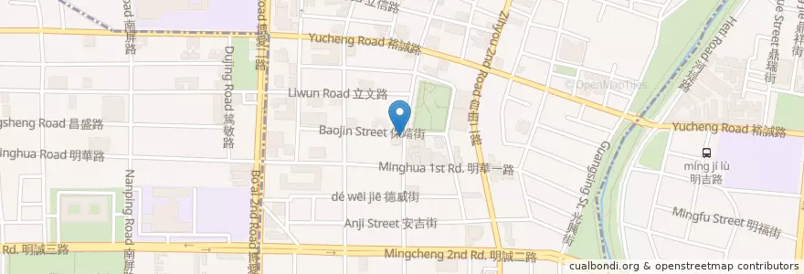 Mapa de ubicacion de 安泰商業銀行 en 타이완, 가오슝시, 쭤잉구.