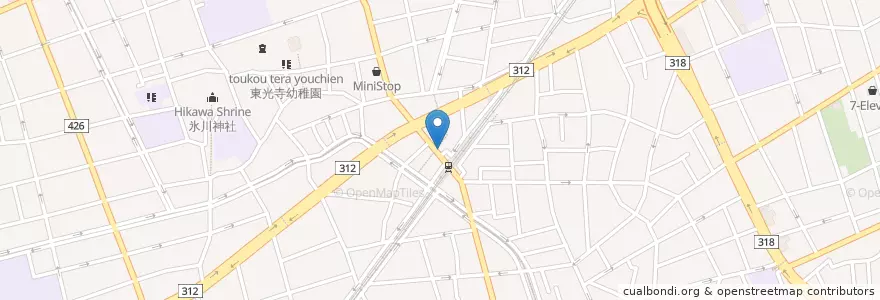 Mapa de ubicacion de サンドラッグ en 日本, 東京都, 目黒区.