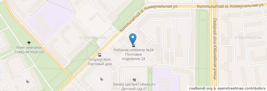 Mapa de ubicacion de Почтовое отделение №24 en Russland, Föderationskreis Nordwest, Oblast Pskow, Псковский Район, Городской Округ Псков.