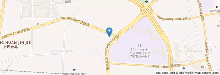 Mapa de ubicacion de 龙翔街道 en Chine, Yunnan, 昆明市, 五华区, 龙翔街道.
