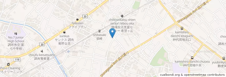 Mapa de ubicacion de セイジョー en 日本, 東京都, 調布市.