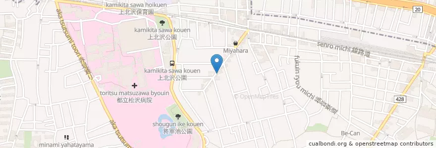 Mapa de ubicacion de Capriccio en اليابان, 東京都, 世田谷区.