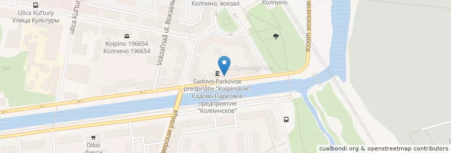 Mapa de ubicacion de ОВИР Колпинского Района en Russland, Föderationskreis Nordwest, Oblast Leningrad, Sankt Petersburg, Колпинский Район, Колпино.