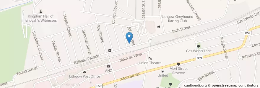 Mapa de ubicacion de Lithgow Family Medical Practice en Australia, New South Wales, Lithgow City Council.