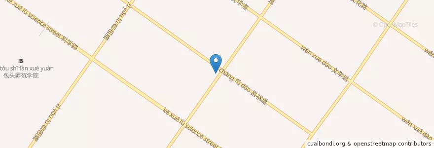 Mapa de ubicacion de 自由路街道办 en چین, مغولستان داخلی, Баяннуур 包头市, 青山区, 自由路街道办.