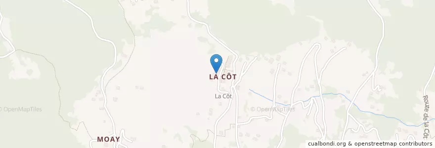 Mapa de ubicacion de La Côt, restaurant de en سويسرا, Valais/Wallis, Entremont, Bagnes.