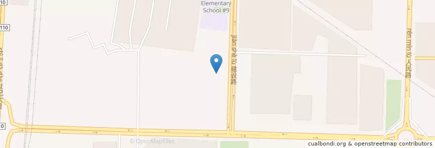 Mapa de ubicacion de 新华西街道办事处 en 中国, 内蒙古自治区, Үхай / 乌海市, 海勃湾区, 新华西街道办事处.