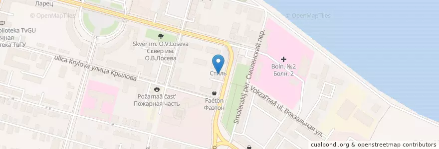 Mapa de ubicacion de Советский en Rusia, Distrito Federal Central, Óblast De Tver, Городской Округ Тверь, Калининский Район.
