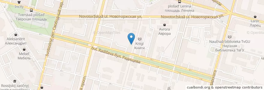 Mapa de ubicacion de Али Баба en Rusland, Centraal Federaal District, Тверская Область, Городской Округ Тверь, Калининский Район.