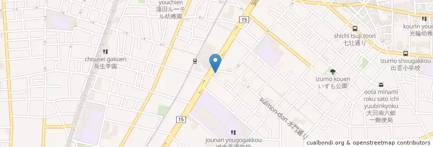 Mapa de ubicacion de 三井住友銀行 (Sumitimo mitsui Bank) en Japon, Tokyo, 大田区.