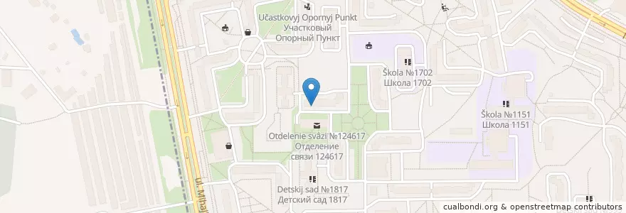 Mapa de ubicacion de Медиал en Russia, Distretto Federale Centrale, Oblast' Di Mosca, Городской Округ Солнечногорск, Район Крюково.