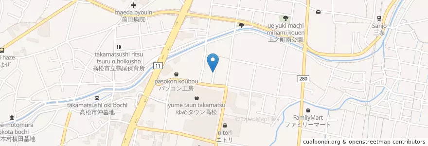 Mapa de ubicacion de 高松南消防署 en ژاپن, 香川県, 高松市.