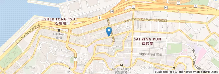 Mapa de ubicacion de 藍山食坊 en China, Cantão, Hong Kong, Ilha De Hong Kong, Novos Territórios, 中西區 Central And Western District.
