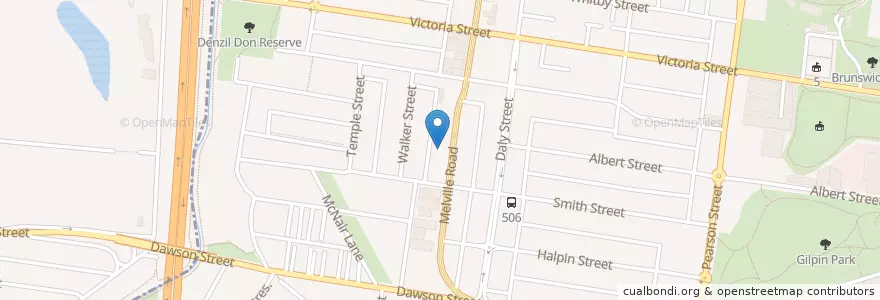 Mapa de ubicacion de West Brunswick Clinic en Australie, Victoria, City Of Moreland.
