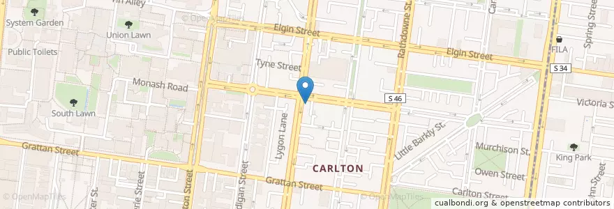 Mapa de ubicacion de Grill'd en 澳大利亚, 维多利亚州, City Of Melbourne.