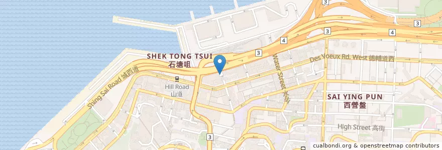 Mapa de ubicacion de 香港商業中心停車場 Hong Kong Plaza Car Park en Chine, Guangdong, Hong Kong, Île De Hong Kong, Nouveaux Territoires, 中西區 Central And Western District.