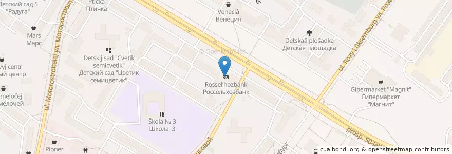 Mapa de ubicacion de Россельхозбанк en Rusland, Centraal Federaal District, Oblast Jaroslavl, Тутаевский Район, Городское Поселение Тутаев.